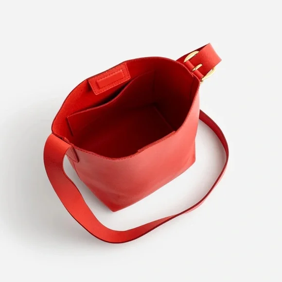 Mini leather bucket tote crossbody - Picture 2 of 7